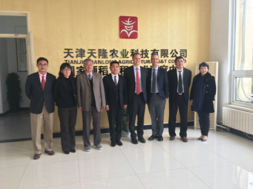 美国水稻技术公司高层访问天津天隆农业科技有限公司